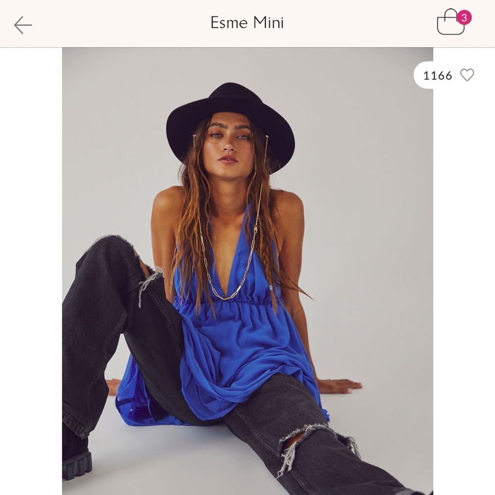 Free People Blue Esme Mini Dress